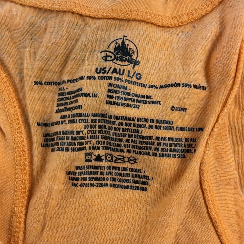 DISNEY MAGIC ORANGE TANK TOP WOMENS SIZE LARGE - Picture 4 of 4